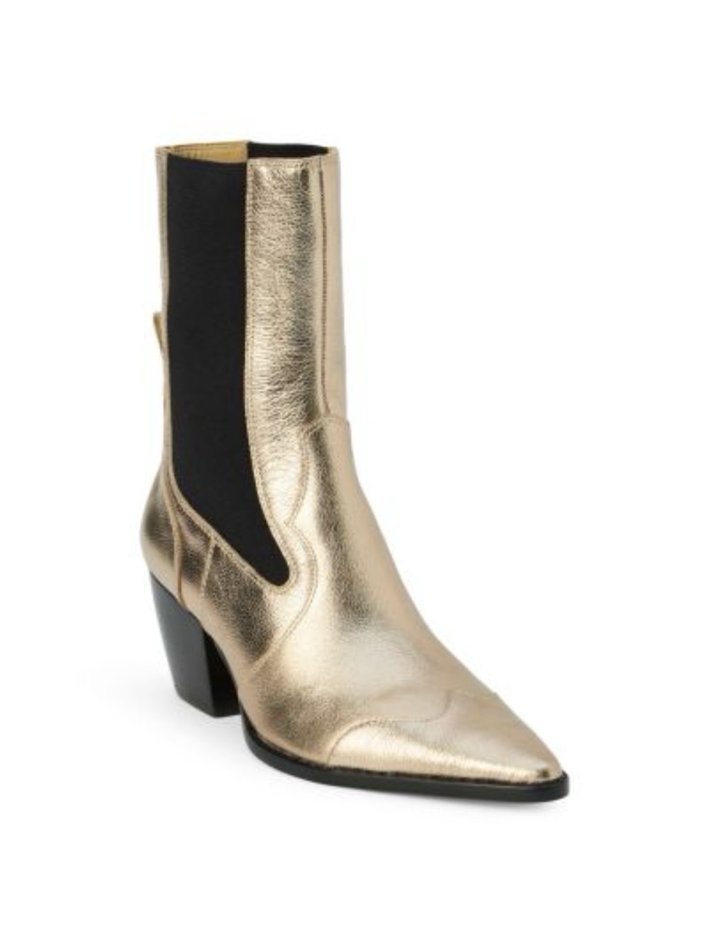 Matisse Gold Crinkle Chelsea Boots
